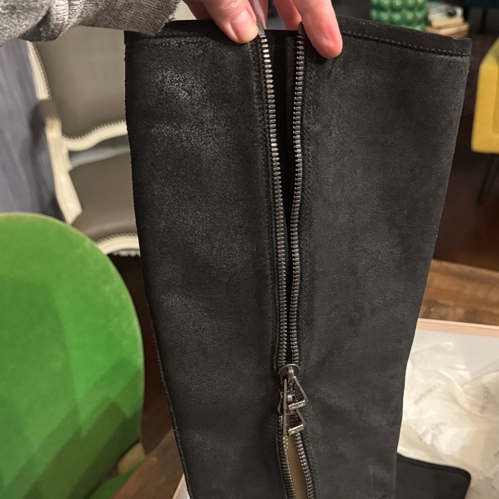 Jimmy Choo Black Heeled Boots - Picture 6 of 14